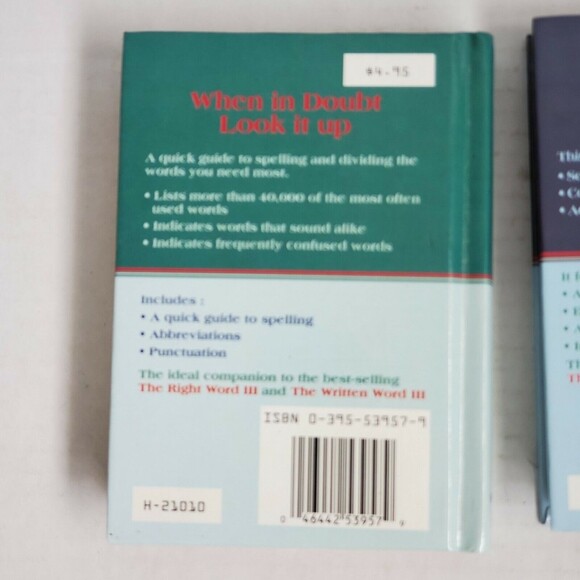 The American Heritage Dictionary, Word Book, Written Word, Right Word III Set - Picture 6 of 12